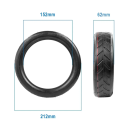 2 szt. 8,5" opona bezdętkowa 212 x 62 mm do elektrycznego skutera Xiaomi M365 1S Pro Wytrzymała gumowa opona zapasowa przeciwko przebiciu 2