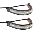 2 szt. kierunkowskazów LED do motocykla 12V Białe i żółte światło Taśma samoprzylepna 12,5 cm Kabel 45 cm Opaska zaciskowa 10,5 cm Oświetlenie bezpieczeństwa 1