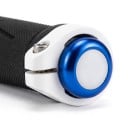 2 szt. LED świateł do końców kierownicy Ostrzegawcza lampka rowerowa 2 tryby 45 x 25 mm Aluminium i guma Do kierownic 16 do 23 mm 11