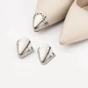2 szt. metalowe czubki do pantofli zaokrąglona osłona z perforowanym brzegiem 20×24 mm metalowy dodatek do ochrony czubka buta 3