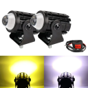 2 szt. Motocyklowe światło pomocnicze LED 60 W 3000 lm Białe i żółte światło IP67 Wodoodporne 9-36 V Reflektor do motocykli na drodze i poza nią 4