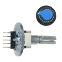 2 szt. Rotacyjny enkoder z przyciskiem do Arduino Audio potencjometr 5V Moduł do sterowania głośnością i położeniem wału DIY elektronika 4