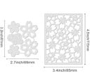2 szt. Zestaw stalowych szablon wycinających ramka kwiatowa 8,1 x 6,9 cm i 8,5 x 11,5 cm metalowe wykrojniki do scrapbookingu i kartek 2