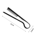 2 sztuki grzebień fryzjerski do prostowania włosów 3,8 x 21 cm Narzędzie do stylizacji z klipsem dla kobiet Profesjonalna szczotka i prostownica do włosów 5
