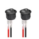 2 τεμ Μαύρος διακόπτης κούνιας 20A 12V DC; 10A/125VAC; 6A/250VAC, άνοιγμα εγκατάστασης 20 mm για ηλεκτρική σύνδεση 1