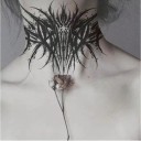 2 Temporary Waterproof Tattoos Thorns 13.5 x 11.5 cm Gothic Fake Neck Tattoo Realistic Look Durable Tattoo for 15 Days 2