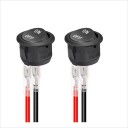 2 uds Interruptor de palanca negro 20A 12V DC; 10A/125VAC; 6A/250VAC, orificio de instalación de 20 mm para conexión eléctrica 1