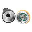 2 unidades de luces LED de dirección para los extremos del manillar de la bicicleta Luz de advertencia intermitente 3 x 6,6 cm Aluminio ABS y silicona 10