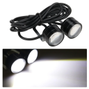 2 unidades de luces LED parpadeantes para motocicletas con interruptor Luz blanca IP67 Luces direccionales impermeables para motocicletas Scooters ATV 1