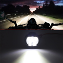 2 unidades de luz LED externa para motocicleta 6 diodos 12V 15W 1500 lm IP65 plástico ABS farol compacto com interruptor 65x55x50 mm design preto 2