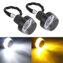 2 unidades de luz LED para extremidade do guiador 12V para motocicleta Luz de cruzamento e direção para guiadores de 22mm Iluminação 4