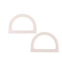 2 unidades de pegas em forma de D Substituição de alças decorativas para carteiras Sacos de croché Fabricação e reparação de carteiras ABS 11,8x8,3 cm 6