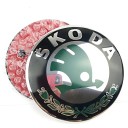 2 unidades de pegatinas de emblema de auto de 90 mm para la parrilla delantera y el maletero trasero para Škoda Octavia 2 3 A5 A7 Kodiaq Fabia Rapid 3 1