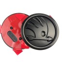 2 unidades de pegatinas de emblema de coche de 80 mm para maletero delantero y trasero para Škoda Octavia 2 3 A5 A7 Kodiaq Fabia Rapid 3 6