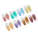 20 colores set de geles de uñas degradados con esponja Geles UV LED semi permanentes para ombré y punteado tanto de salón como DIY 3
