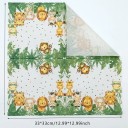 20 db Papíralapok 33 x 33 cm 2 rétegű Uborkák dzsungel és állatok mintával Dekoratív gyermek papíralapok születésnapi bulira 2