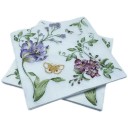 20 kpl Paperiset servetit Romanttinen kukkakuosi perhosella 33 x 33 cm 2 kerrosta Pöytäservetit elintarviketulostimella 1