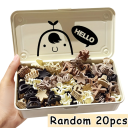 20 ks Mini sponky do vlasov 2,5 cm Mix farieb Béžová Hnedá Čierna Malé vlasové klipy Rôzne tvary Pevné sponky pre každodenné účesy 2