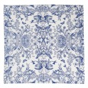 20 ks Papírové ubrousky 33 x 33 cm 2 vrstvy Motiv modrých ptáků a květin ve vintage stylu Dekorativní stolní ubrousky Inkoust na vodní bázi 1