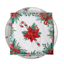 20 ks Papírové ubrousky 33 x 33 cm 2 vrstvy Vánoční motiv candy cane a vánoční hvězda Dekorativní vánoční stolní ubrousky Inkoust na vodní bázi 3