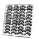 20 paires de faux cils de différentes longueurs Faux cils 3D autocollants à grand volume Kit d'extension de cils 4