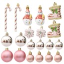 20 pcs de Decorações de Natal para Pendurar Vários Formatos Bola Boneco de Neve Estrela Decoração de Natal para Casa na Árvore 3