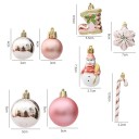 20 pcs Décorations de Noël suspendues Différentes formes boule bonhomme de neige étoile Décor de Noël suspendu pour la maison sur le sapin et l'intérieur 2