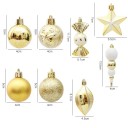 20 pcs Décorations de Noël suspendues en différentes formes boules stalactites étoiles Décor Noël pour la maison sur le sapin et l'intérieur 2