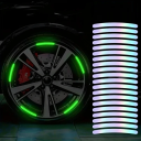 20 pcs Reflective Wheel Stickers 9 x 7 cm Safety Light Stickers for Cars and Motorcycles Visibility in the Dark Night Riding 1
