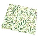 20 pcs Serviettes en papier 33 x 33 cm 2 couches Motif de feuilles vertes avec baies Serviettes de table décoratives Encre naturelle à base d'eau 2