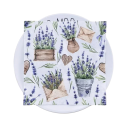20 pezzi Tovaglioli di carta 33 x 33 cm 2 strati Motivo lavanda in stile provenzale Tovaglioli decorativi per tavolo Inchiostro naturale a base 2