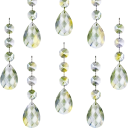 20 pièces d'ornements transparents en forme de goutte Décorations de Noël suspendues en cristal pour sapin Gouttes en acrylique élégantes pour décoration hivernale 2