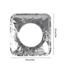 20 pièces de carrés de protection pour cuisinière contre la saleté 23×23 cm en feuille d'aluminium argentée pour la protection de la cuisinière à gaz 2
