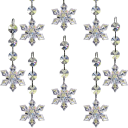 20 pièces de flocons de neige en cristal Décorations de Noël suspendues pour arbre Décorations transparentes en forme de flocons pour décoration hivernale 6