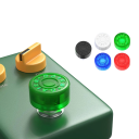 20 piezas de cubiertas de colores para interruptores de pedal de guitarra, piezas superiores de plástico para botones de efectos, marcado y protección claros 2