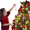 20 pz di fiocchi di neve in cristallo Decorazioni natalizie sospese per albero di Natale Decorazioni trasparenti a forma di fiocco per decorazioni invernali 5