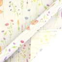 20 Sheets of Silk Wrapping Paper 50 x 35 cm Semi-Transparent Paper with Lavender and Floral Print White Gift Wrap for Weddings and Celebrations 3