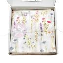 20 Sheets of Silk Wrapping Paper 50 x 35 cm Semi-Transparent Paper with Lavender and Floral Print White Gift Wrap for Weddings and Celebrations 5