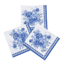 20 Stück Papierservietten 33 x 33 cm Vintage blau-weißes Porzellanmuster 2-lagig Lebensmitteldruckfarbe auf Wasserbasis 1