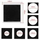 20 Stück Plastische quadratische Halter für Münzen Kapseln aus Acryl mit Schaumstoff Für Durchmesser 20 25 30 35 40 mm 3