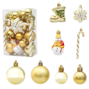 20 unidades de adornos navideños colgantes en diferentes formas: bola, muñeco de nieve, estrella. Decoración navideña colgante para el hogar, árbol y decoración de interiores 9