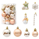 20 unidades de adornos navideños colgantes en diferentes formas: bola, muñeco de nieve, estrella. Decoración navideña colgante para el hogar, árbol y decoración de interiores 8