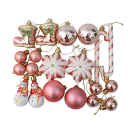 20 unidades de adornos navideños colgantes en diferentes formas: bola, muñeco de nieve, estrella. Decoración navideña colgante para el hogar, árbol y decoración de interiores 4