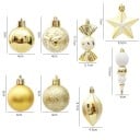 20 unidades de adornos navideños decorativos colgantes en diferentes formas: bolas, carámbano, estrella, decoración navideña 2