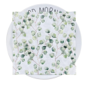 20 unidades Guardanapos de papel com motivo de pequenas folhas verdes 33 x 33 cm 2 camadas Guardanapos decorativos para mesa Tinta natural à base de água 2