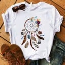 Dam T-shirt med drömfångare 1