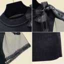 Dam T-shirt med rosett B159 6