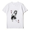 Dam T-shirt med kortmotiv 10