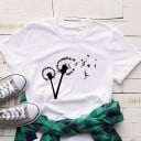 Dam T-shirt med maskros 4