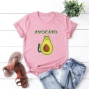 T-shirt med avokadotryck för kvinnor 7
